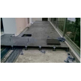 instalação de piso elevado placas de aço preenchidas concreto celular valores CECAP
